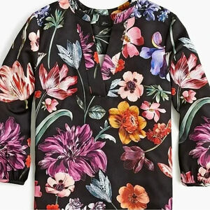 - JCrew floral tunic blouse
